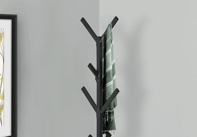 Coat Rack, Hall Tree, Free Standing, 8 Hooks, Entryway, Contemporary & Modern