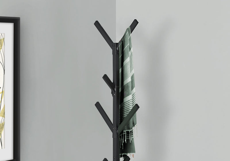 Coat Rack, Hall Tree, Free Standing, 8 Hooks, Entryway, Contemporary & Modern