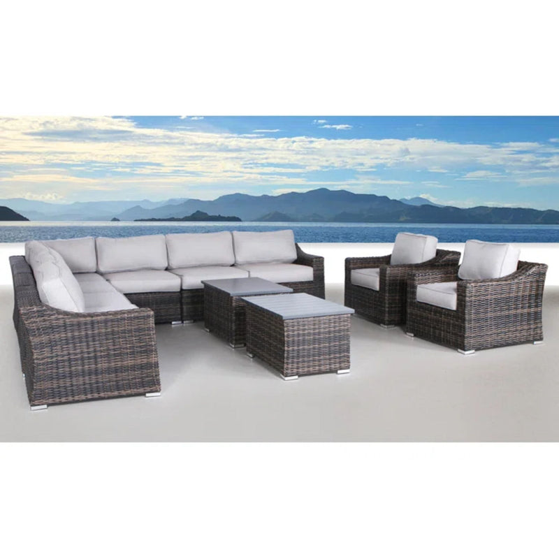 Stylish Sofa Seating Group With Cushions Perfect For Outdoor Gatherings