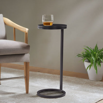 Yancey - Round Metal Accent Table - Antique Bronze