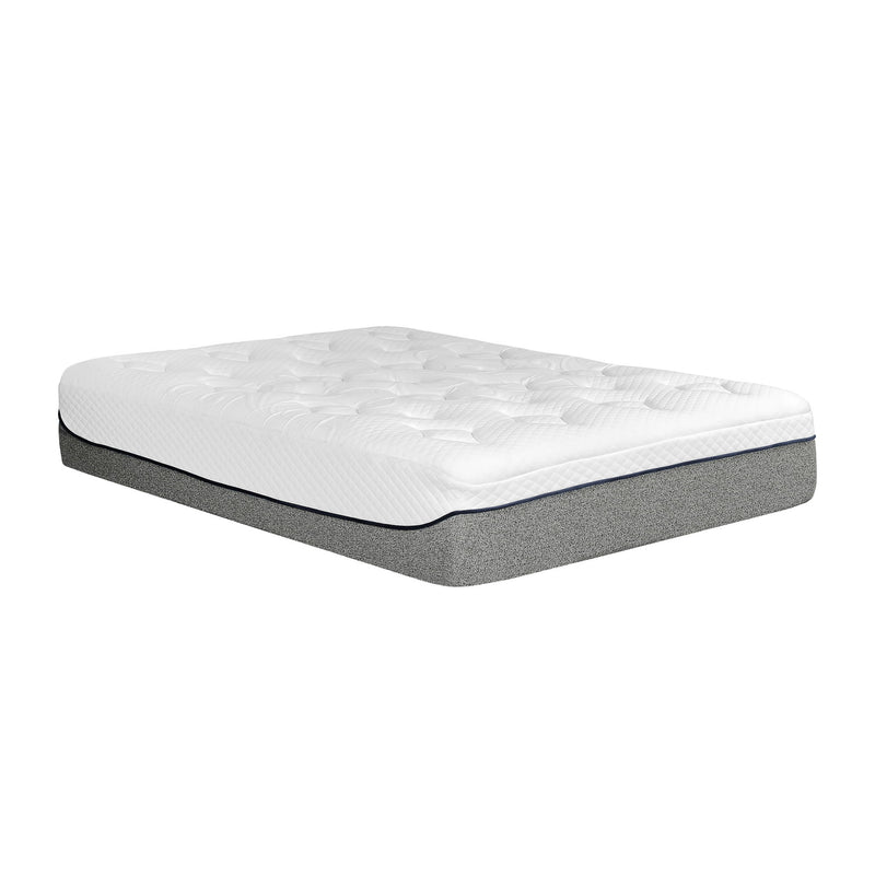 Ultra Plush 13" Gel Memory Foam Mattress For King Size Bed With Double Layered Jacquard Cover - Gray / White