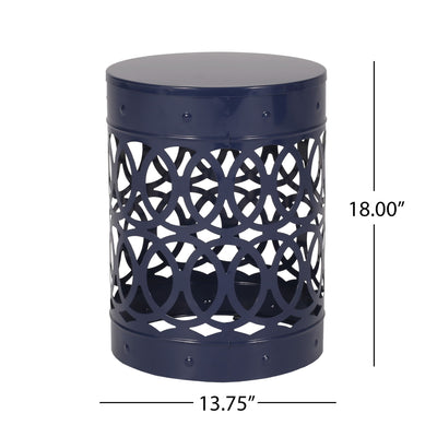 Outdoor Metal Large End Table, Modern Design