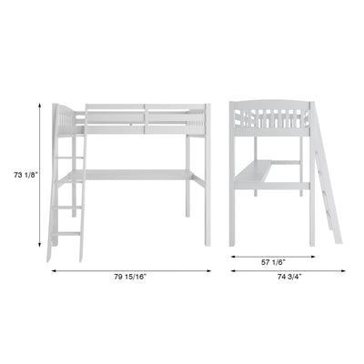 Everest - High Loft Bed With Desk And Storage