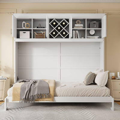 Murphy Wall Bed With Top Cabinets & Wine Rack