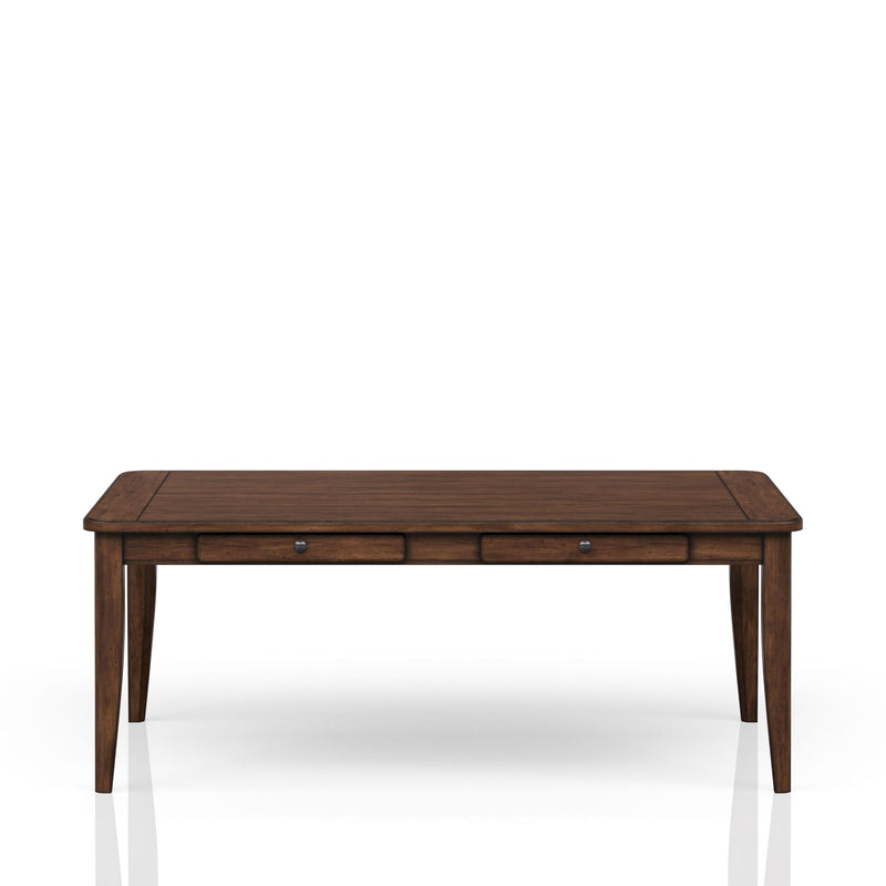 Casual Dining Table With Four Storage Drawers - Brown