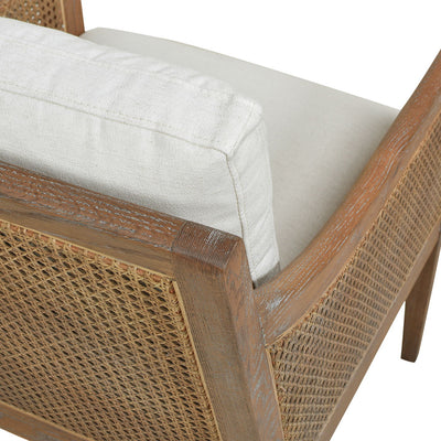 Ontario - Upholstered Accent Arm Chair - Natural White