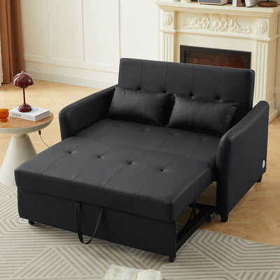 Convertible Sleeper Bed, Adjustable Oversized Armchair With 3 USB Ports