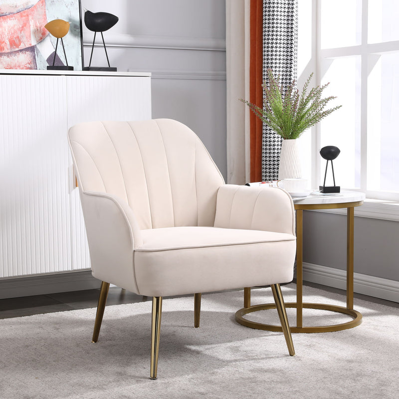 Modern Mid-Century Chair Tufted Sherpa Armchair For Living Room Bedroom Office