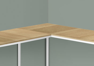 Computer Desk, Home Office, Corner, L Shape, Laptop, Marble Look Contemporary & Modern