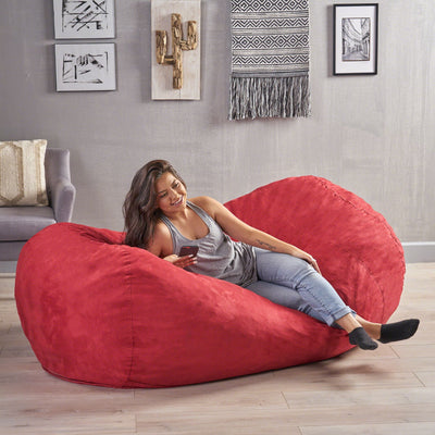 Jasper - Traditional Cylindrical Suede Bean Bag