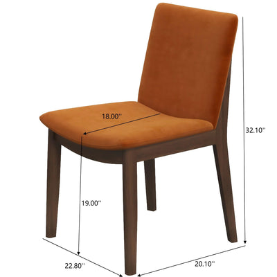 Laura - Mid-Century Modern Solid Wood Dining Chair (Set of 2)