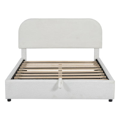 Upholstered Platform Bed With Hydraulic Storage System