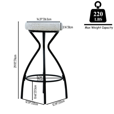 Modern Backless Bar Stools For Kitchen Island (Set of 2)