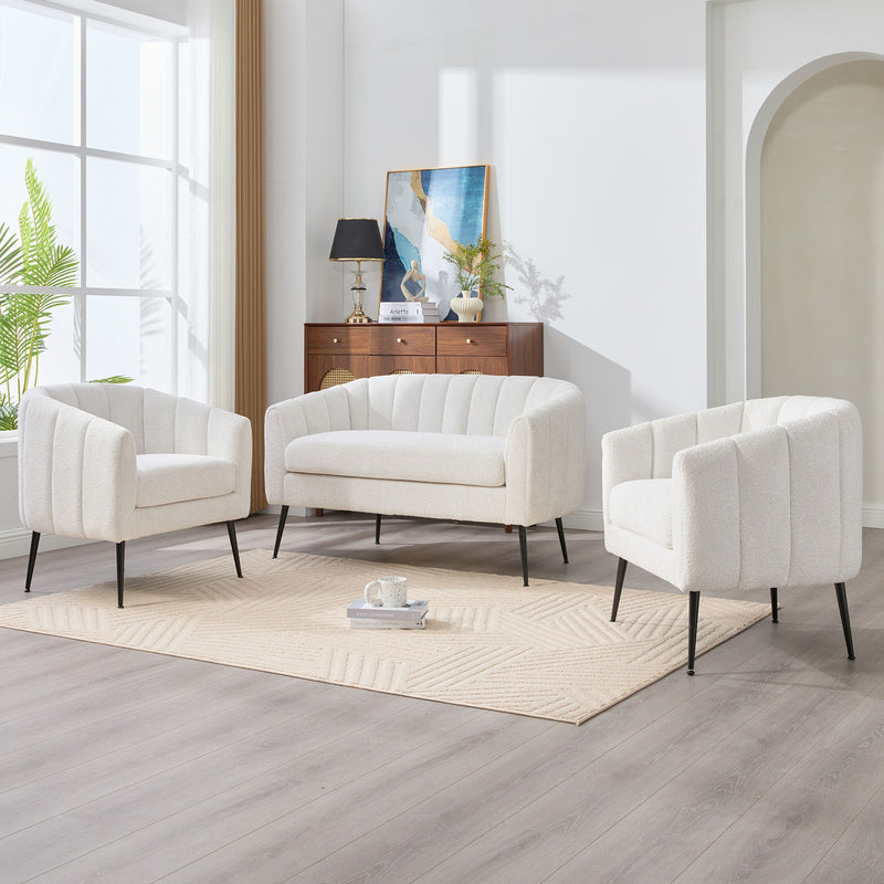 3 Piece Living Room Furniture Set Sofa & Armchairs