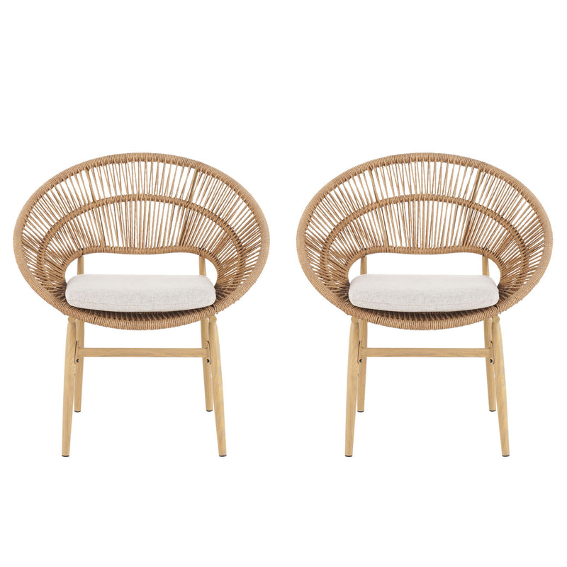 Cyril - Outdoor Papasan Style Dining Chair (Set of 2)