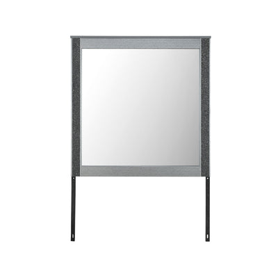 Lorenzo - Large Scale Mirror With Sleek Frame And Glittered Detailing - Silver