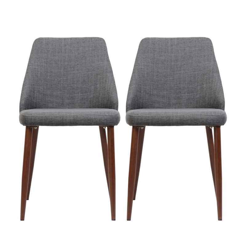 Modern Dining Chair With Iron Legs And Wood Finish