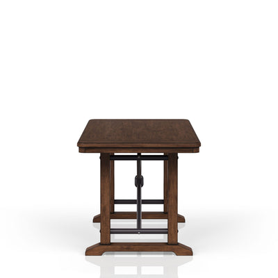 Casual Counter Height Double Pedestal Dining Table - Brown