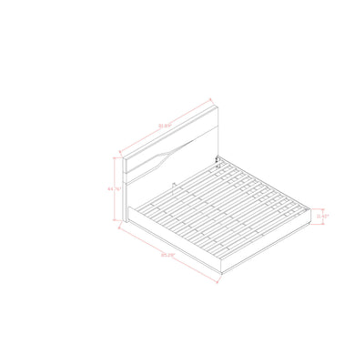 Vios - 5 Piece Bedroom Set With Zebrano Accent Design