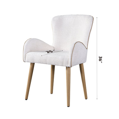 Qwin - Boucle Side Chair (Set of 2) - Beige