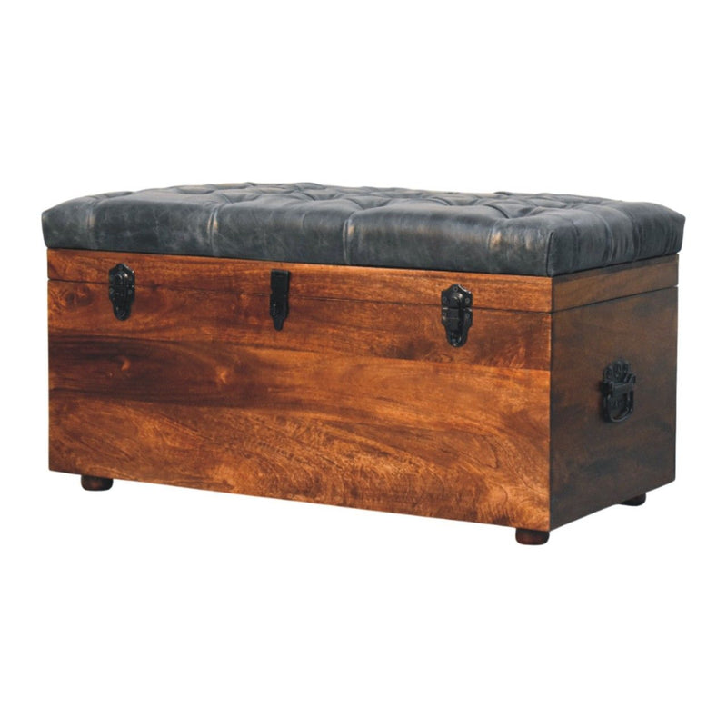 Buffalo - Leather Storage Trunk