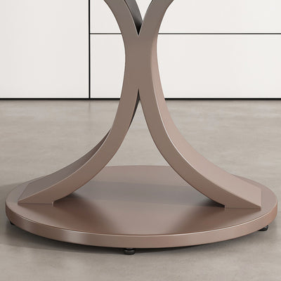 Round Dining Table With 360° Rotating Lazy Susan For Dining Room & Kitchen, 6 Chairs - White