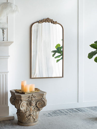 Arch Mirror, Baroque Inspired Wall Decor For Bathroom, Bedroom, Living Room