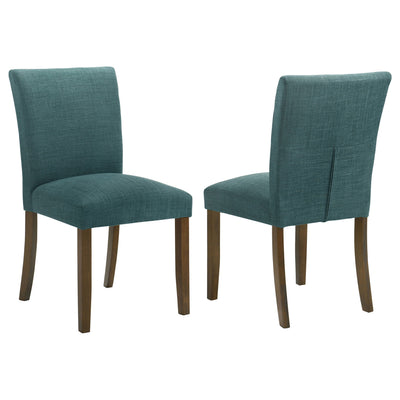 Luxe Upholstered Dining Side Chairs With Gently Curved Back (Set of 2)