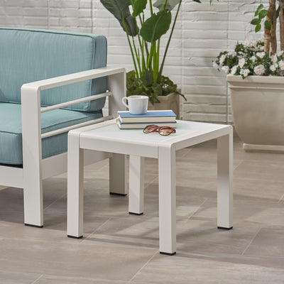 Cape Coral - Contemporary Side Table With Frosted Glass Top
