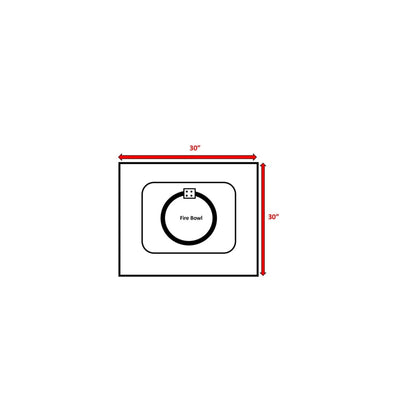 Fire Pit For Outdoor Home Garden Backyard Fireplace - Gray