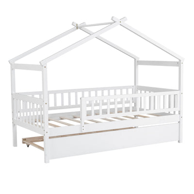 Creativity House Bed With Twin Size Trundle
