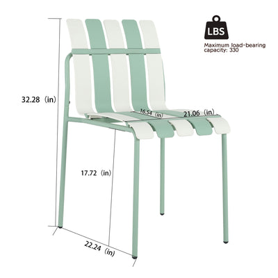 4 Piece Set Of Modern Color Block Designed Single Chairs With Folding Square Table