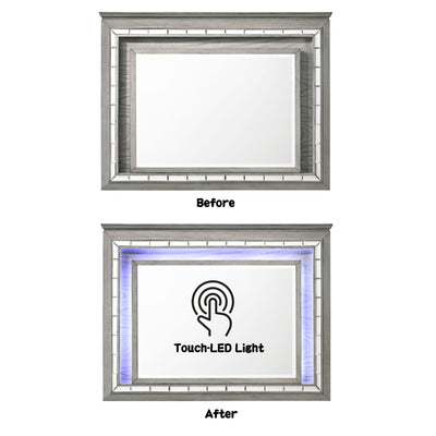 Antares - Mirror With LED - Light Gray