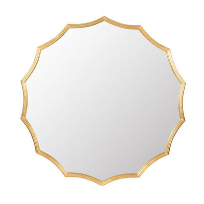Round Sunburst Wall Mirror With, Wall Decor Mirror For Entryway Bedroom Living Room - Gold
