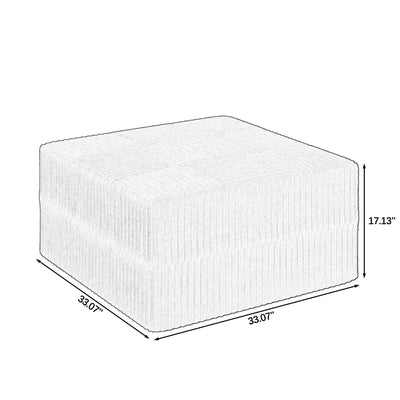 Modern Minimalist Ottoman Sofa Compressed Sectional Corduroy Couch Sleeper