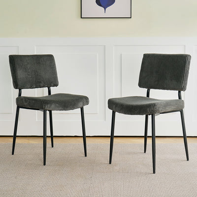Modern Upholstered Dining Chair With Metal Legs