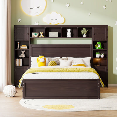 Bed With All In One Cabinet, Shelf And Sockets