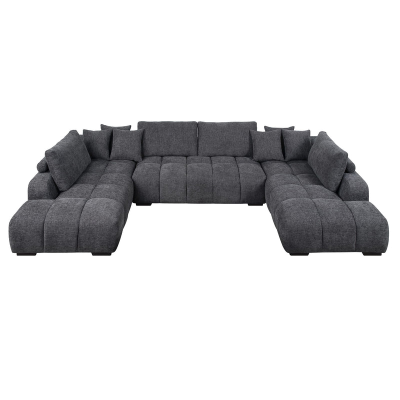 Chosen - Sectional Sofa With Toss Pillows And Chaise