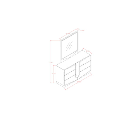 Vios - Zebra HG Mirror - White