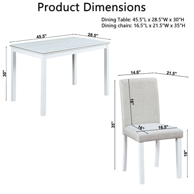 Dining Table Set With Crystal Decoration And Upholstered Chairs