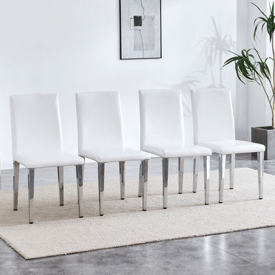 Elegant Upholstered Chairs & Metal Legs