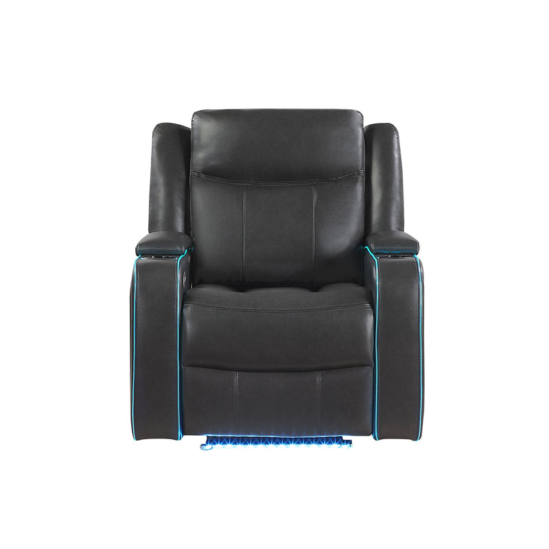 Blanca - Power Recliner With LED - Charcoal