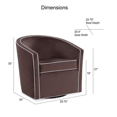 Kendall - Swivel Chair With Barrel Back Design