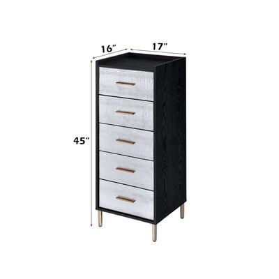 Myles - Jewelry Armoire - Black / Silver / Gold