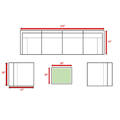 Outdoor Wicker Seating Group With Cushions