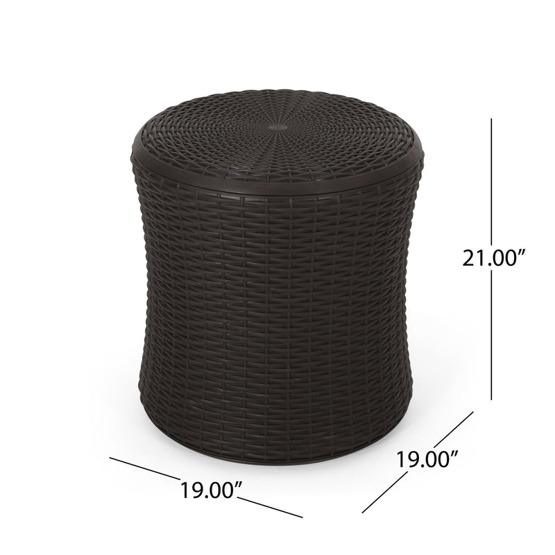 Olivo - Patio Table Outdoor Side Table - Dark Brown