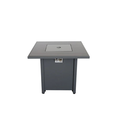 Outdoor Fire Pit Table With Lid High-Quality Materials - Gray