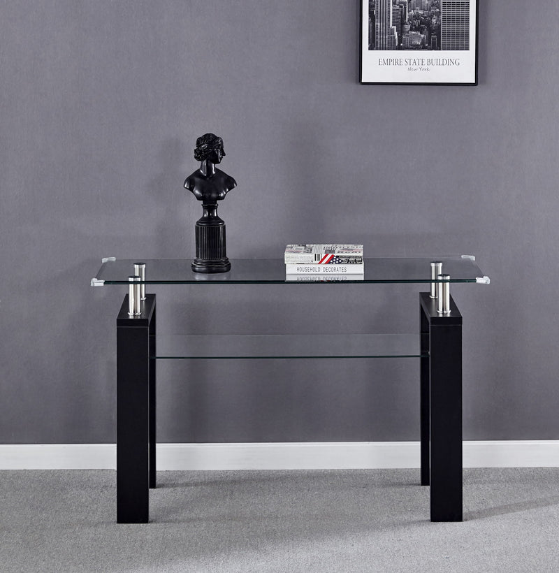 Clear Glass Top Side Table, Modern Design For Home
