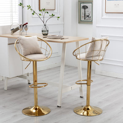Unique Design Bar Chair, 360 Degree Rotation, Adjustable Height, Suitable For Dining Room And Bar