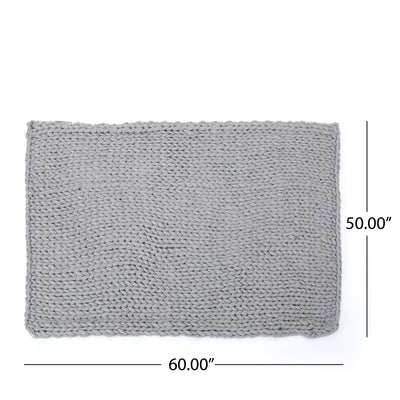 Cozy Knitted Acrylic Throw Blanket With Double Sided Design